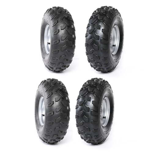8" inch Wheel 19x7.00-8 19x7-8 Tire Rim 4 Lug Wheel 88mm Bolt Distance for ATV Go Kart Quad Lawn Mower Buggy Golf Cart (1)