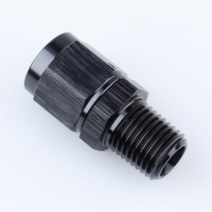 AC PERFORMANCE -6 AN Female to 1/4" NPT Male Swivel Fitting Aluminum Black - color: Black, size: 6AN to 1/4 NPT