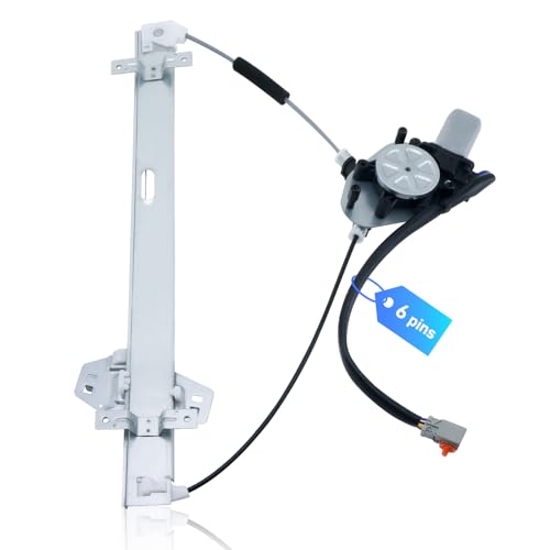 Front Driver Power Window Regulator w/Motor for 03-08 Honda Pilot, 6-Pin - size: 748-129(Front Left)