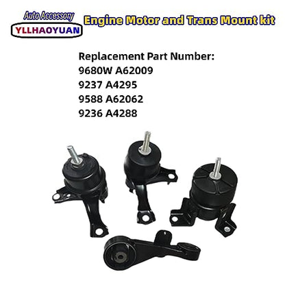 Yllhaoyuan Engine Mount Set of 4 Compatible with - size: 2010 2011 Camry 2.5L-Except Hybrid
