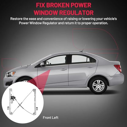 BDFHYK 751-739 Power Window Regulator with Motor Front Left for 2012-2015 Chevy Cruze 2016 Chevy Cruze Limited 2012 2013 2014 2015 2016 12 13 14 15 16 - size: Front Left, style: 2016 Chev Cruze Limited 2011-2015 Cruze 2Pins