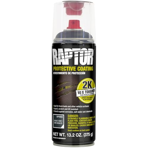 Raptor 2K Bedliner Aerosol, Protective Coating, 13.2 OZ - color: Basalt Gray