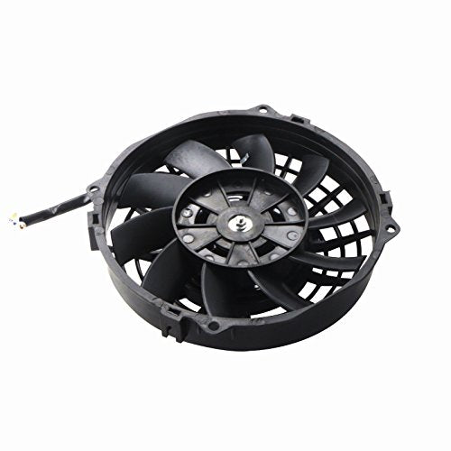 MOSTPLUS Black Universal Electric Radiator Slim Fan Push/Pull 12V + Mounting Kit(7 Inch) Set of 2 - size: 7 Inch, style: Modern
