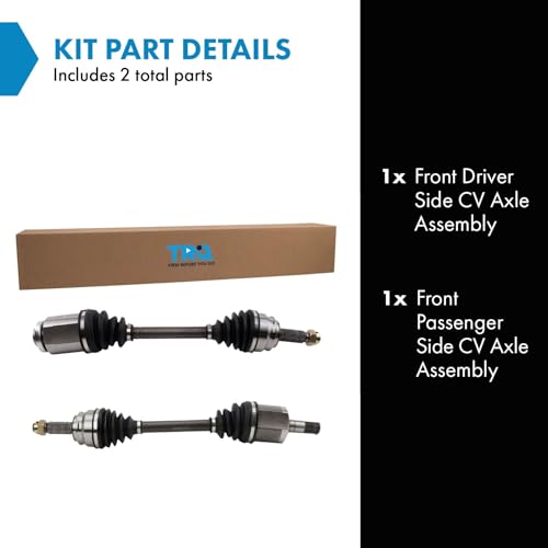 TRQ Front CV Axle Shaft Assembly Set Driver & Passenger Side