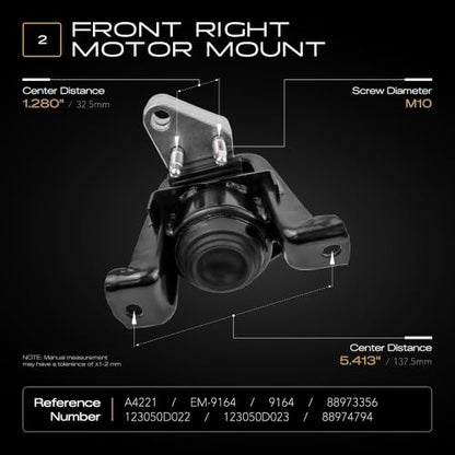 4PCS Engine Motor Transmission Mount Set Compatible with Toyota Corolla - size: 2003-2008 Corolla 1.8L