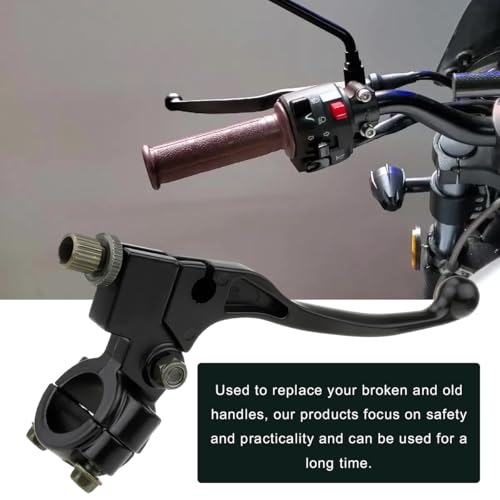 KVAEY Motorcycle Clutch Lever, 7/8" 22mm Left Handlebar Folding Brake Lever Perch, Clutch Handle Lever Replacement (Black) - color: Black