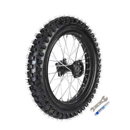 19" Front & 16" Rear Dirt Bike Wheel Set – 70/100-19 + 90/100-16 Knobby Tires, 12mm/15mm Bearings, Rim & Tube Assembly for Pit Bike, Offroad, SSR Taotao DBX1 Apollo Z20 Max 125cc 150cc 200cc - size: Front + Rear