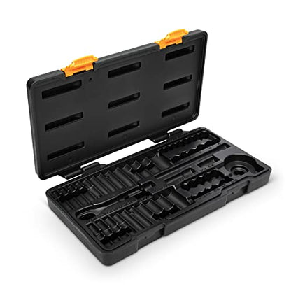 GEARWRENCH 51 Pc 1/4" Dr 6 Pt 120XP SAE/Metric Mechanics Tool Set | 80300P - size: 1/4"