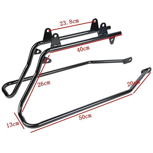 TCT-MOTORPARTS Hard Saddlebag Conversion Bracket Fit For Softail 1984-2017 - color: Vivid Black w/Black Brackets