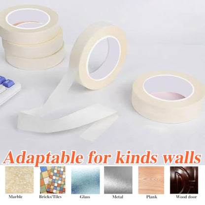 Masking Tape 1 inch Wide, 1 Inch X 55 Yards X 30 Rolls.