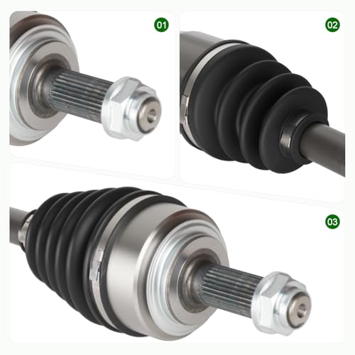 Front Left Driver Side CV Axle Shaft Assembly for Honda Element L4 2.4L 2003 2004 2005 2006 2007 2008 2009 2010 2011, Replacement for 66-4213 - size: 26.63 inch(Left), style: Front Left Driver Side