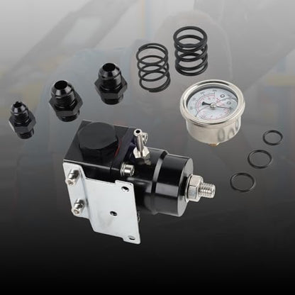 EFI Fuel Pressure Regulator Kit 3-70PSI With Gauge Compatible With AN8