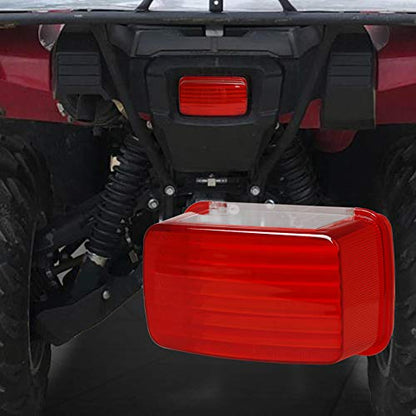 NTHREEAUTO Rear Tail Light Lens Cover Red Motorcycle Taillight Lenses Compatible with Yamaha Grizzly Kodiak Bigbear Bruin Rhino 450 660