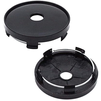 4PCS Wheel Center Caps, 60mm Wheel Rim Hub Center Covers - color: Black, size: Outer 60MM,Inner 55MM