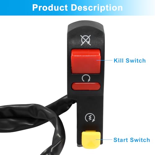 12V 7/8" Left Universal Handlebar Switch