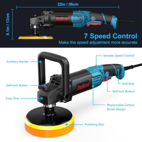 ENEACRO 1700W Rotary Car Buffer Polisher Waxer
