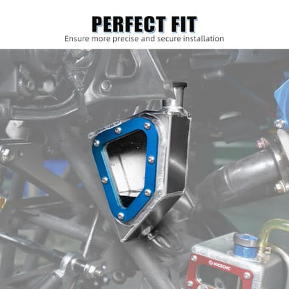 NICECNC Aluminum Radiator Tank, Reservoir Expansion Tank, Blue - color: Blue