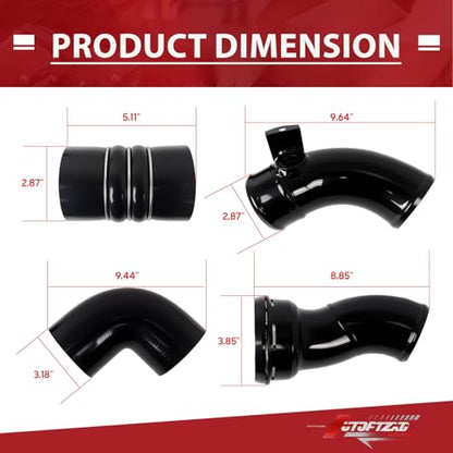 Cold Side Turbo Intercooler Pipe Kit Fit for 2011-2016 Ford F250 F350 F450 F550 Super Duty 6.7L V8 Diese, Replace 667-300