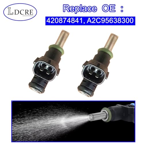 Fuel Injectors Set of 2 Compatible with Can-Am Renegade 850 2016-2023, Traxter HD10 2017-2019, HD9 2022-2023, Commander 800R/Max 800R 2020, Outlander 450 2020-2023 | Replace 420874841, A2C95638300