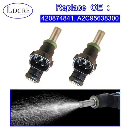 Fuel Injectors Set of 2 Compatible with Can-Am Renegade 850 2016-2023, Traxter HD10 2017-2019, HD9 2022-2023, Commander 800R/Max 800R 2020, Outlander 450 2020-2023 | Replace 420874841, A2C95638300