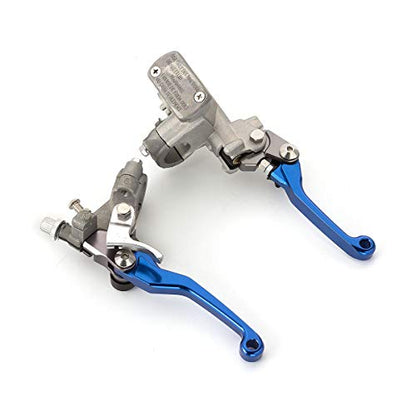 Dirt Bike Brake Master Cylinder Reservoir Cable Clutch Levers for YZ80/85 YZ125/250 YZ250F YZ426F/450F WR250F WR450F YZ65 YZ125X YZ250X YZ250FX YZ450FX TT250R XT250 TTR125 TTR230 - color: Blue