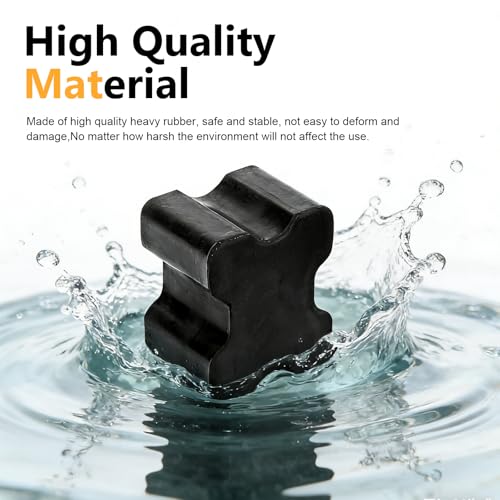 4 PCS Rubber Coil Spring Spacers, Front Suspension Lift Block Kit for 1" to 1.5 ", Shock Absorbing Anti-slip Spring Booster, Replacement for Most Cars SUVs Trucks (Black)