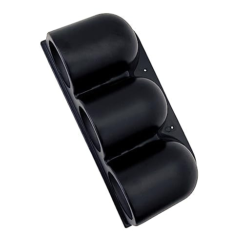 Black Universal 2" 52mm Triple 3 Hole Dash Gauge Console Dashboard Pod Holder - size: SHORT