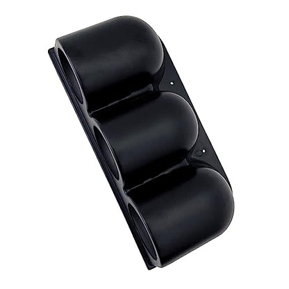 Black Universal 2" 52mm Triple 3 Hole Dash Gauge Console Dashboard Pod Holder - size: SHORT