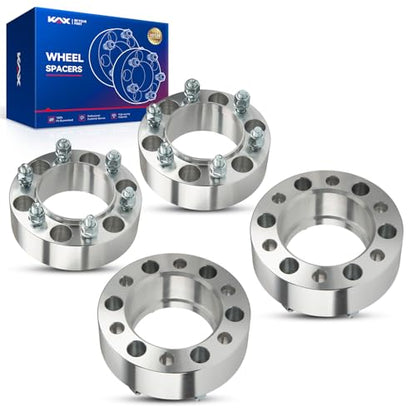 KAX 6x5.5 Wheel Spacers 2 inch,6x139.7 Hub-Centric Spacer for Toyota Tacoma - color: Silver, size: 6x5.5" -106mm -M12x1.5 -2" thick