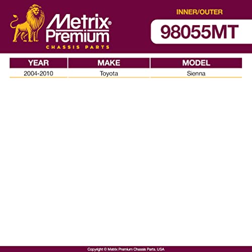Metrix Premium Chassis Parts Inner & Outer Tie Rod End Kit Fits Toyota - size: 98055MT