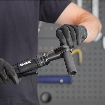 EMAX Air Ratchet - 1/2" Drive Right Angle Pneumatic Wrench with 60 ft lbs Max Torque & 200 RPM - EATRT05S1P - color: Right Angle