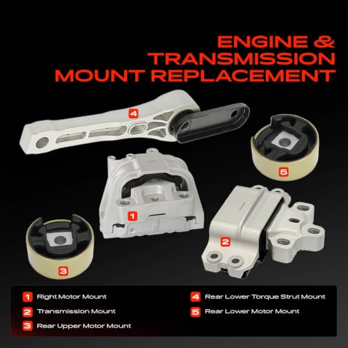 A-Premium Engine Motor and Transmission Mount Kit, with Torque Strut Mount