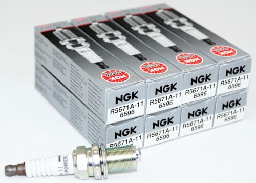 NGK 6596 R5671A-11 SET OF 8 V-Power Racing Plug Spark Plugs