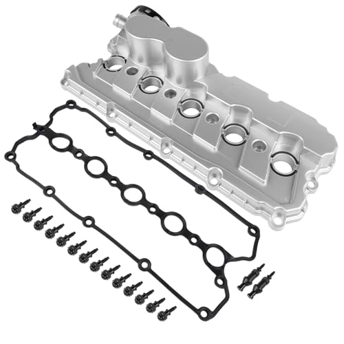 Aluminum Valve Cover w/Gasket & Bolts Replacement for 2005-2018 VW Jetta Passat Rabbit Golf Beetle 2.5L 07K103469L 07K103469F 07K103469D