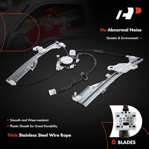 A-Premium Front Driver Side Power Window Regulator with Motor (6-Pin) - style: Front Driver Side (LH)
