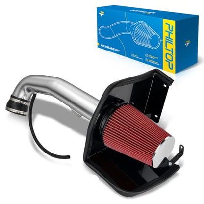 PHILTOP 3.5" Cold Air Intake Kit for 2009-2014 Chevrolet Tahoe 5.3L - color: Red, size: 2009-2013 GMC/Chevy 4.8/5.3/6.0L