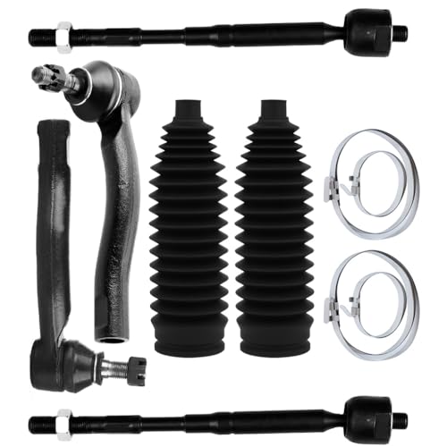 Front Inner Outer Tie Rod End w/Steering Boot fit for Toyota Corolla - color: Tie Rod+Boot, size: For Toyota Corolla