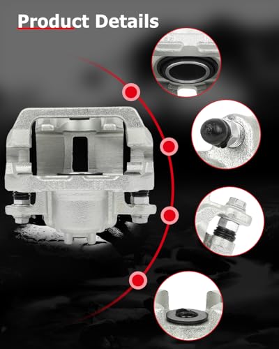 cciyu Rear Left Disc Brake Caliper Assembly With Bracket 19B2929 - size: Rear Left[19B2929]