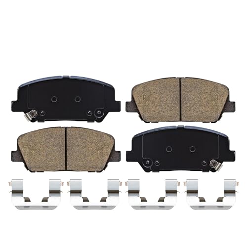 Detroit Axle - Brake Pads for 2017-2018 Kia Forte5, 2016 Hyundai Veloster - size: 4P42566/Kit