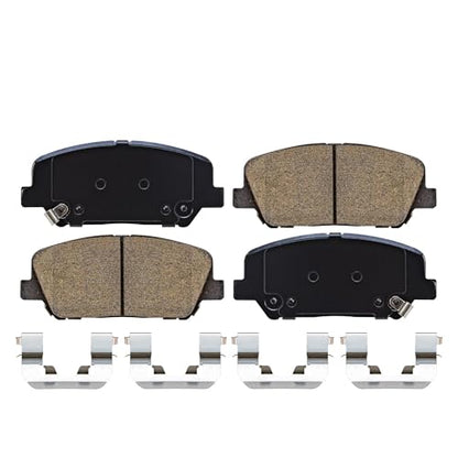 Detroit Axle - Brake Pads for 2017-2018 Kia Forte5, 2016 Hyundai Veloster - size: 4P42566/Kit