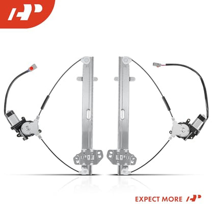 A-Premium Front Driver and Passenger Side Power Window Regulator with Motor - style: Front Driver and Passenger