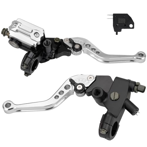 Universal Motorcycle 7/8" 22mm Brake Master Cylinder Clutch Lever - color: Silver