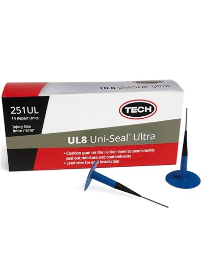 TECH UL8 Uni-Seal Ultra Tire Patch Plug Combo Repair up to 5/16" Holes