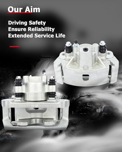 cciyu Rear Left & Right Disc Brake Calipers w/Bracket 18-B4837 18-B4836 - size: Rear[18-B4837+18-B4836]