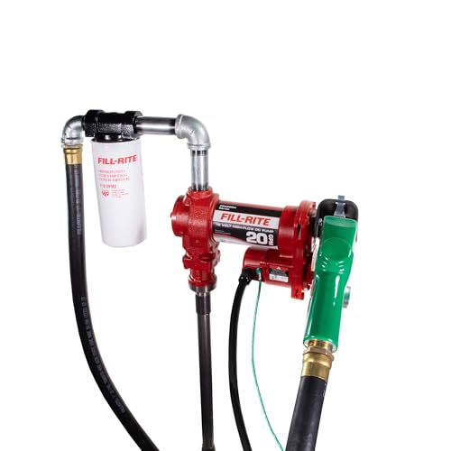 Fill-Rite FR4210HDF 12V 20 GPM Fuel Transfer Pump with Discharge Hose, Automatic Nozzle, Filter Kit, Suction Pipe - style: Filter Package