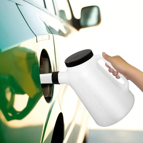 Oil Jug, Oil Measuring Container Automotive and Flexible Oil Funnel Set Oil Dispenser Automotive Motor Oil Container with Lid and Cap (5 Quart) - size: 5 Quart