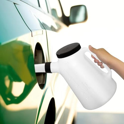 Oil Jug, Oil Measuring Container Automotive and Flexible Oil Funnel Set Oil Dispenser Automotive Motor Oil Container with Lid and Cap (5 Quart) - size: 5 Quart