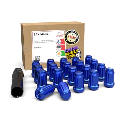Wheel Accessories Parts 20 Pcs M12x1.25 12x1.25 Thread Car Spline 1.38" 35mm Long Lug Nuts Blue Spline Hex Fits Most Subaru Pass Cars ｜ Nissan Pass Cars - color: Blue, size: 20 Pcs, style: Spline
