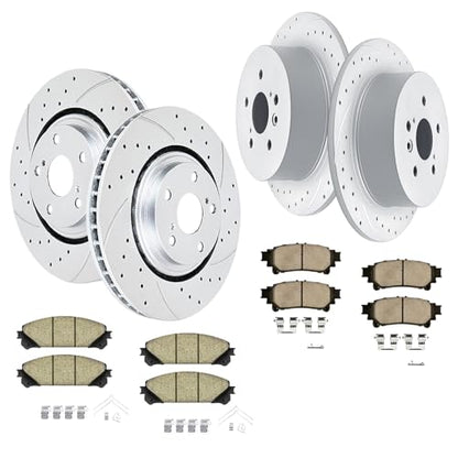 Acinoparts Front & Rear Brake Kit for 2008 2009 2010 2011 2012 2013 2014 - size: HMBK3151131507