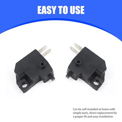 2 PCS Motorcycle Right Brake Light Switch, Right Front Hydraulic Brake Master Cylinder Light Stop Switch Kit, Handlebar Awitch Replacement, Universal for Motorcycles Off-Road Vehicles (Black)